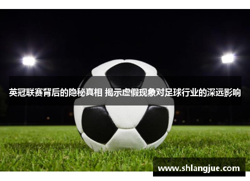 英冠联赛背后的隐秘真相 揭示虚假现象对足球行业的深远影响